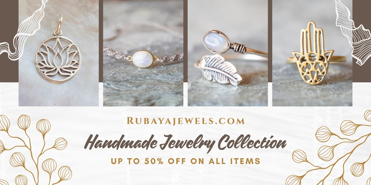 Beige Brown and Gold Minimalist Jewelry Sale Banner (1200 x 600 px)