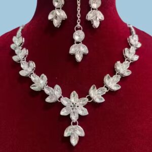 FLORAL CRYSTAL AD NECKLACE SET