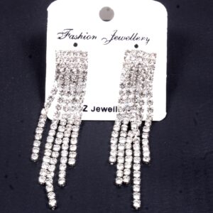 CRYSTAL CHANDELIER TASSEL EARRINGS