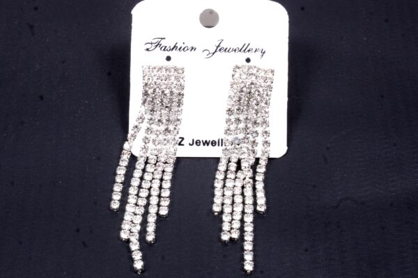 CRYSTAL CHANDELIER TASSEL EARRINGS
