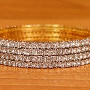 DIAMOND LOOK SINGLE LINE SOLITAIRE BANGLES