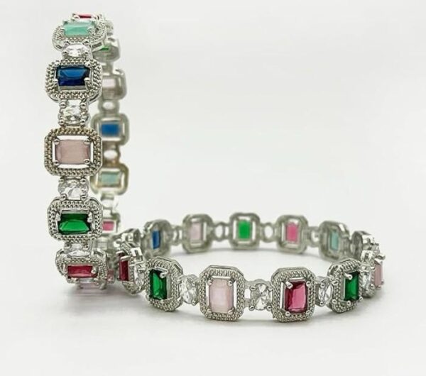 MULTICOLOUR AMERICAN DIAMOND BANGLE - Image 4