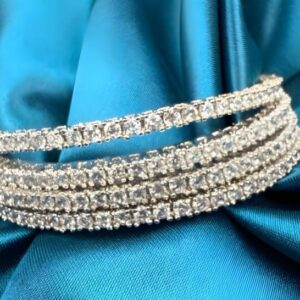 SINGLE LINE SOLITAIRE AMERICAN DIAMOND BANGLES