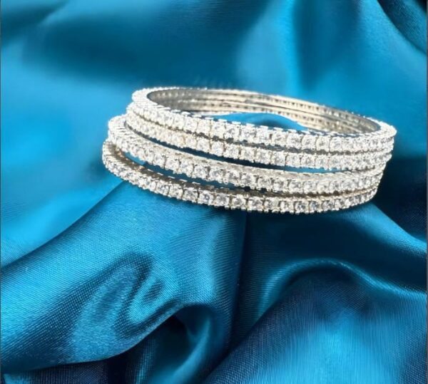 SINGLE LINE SOLITAIRE AMERICAN DIAMOND BANGLES - Image 3