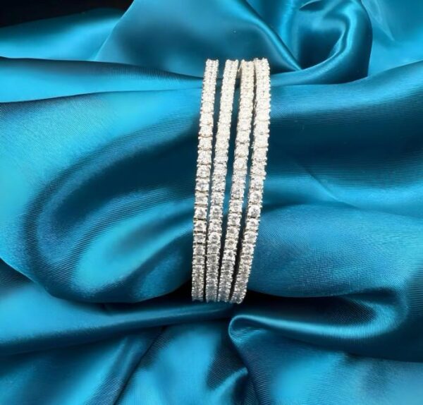 SINGLE LINE SOLITAIRE AMERICAN DIAMOND BANGLES - Image 2