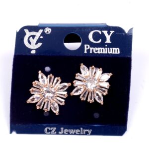 FLORAL AMERICAN DIAMOND STUDS